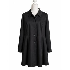 Figs Kamala Black Lab Coat Women's XL Doctor Workwear Uniform Fit and Flare